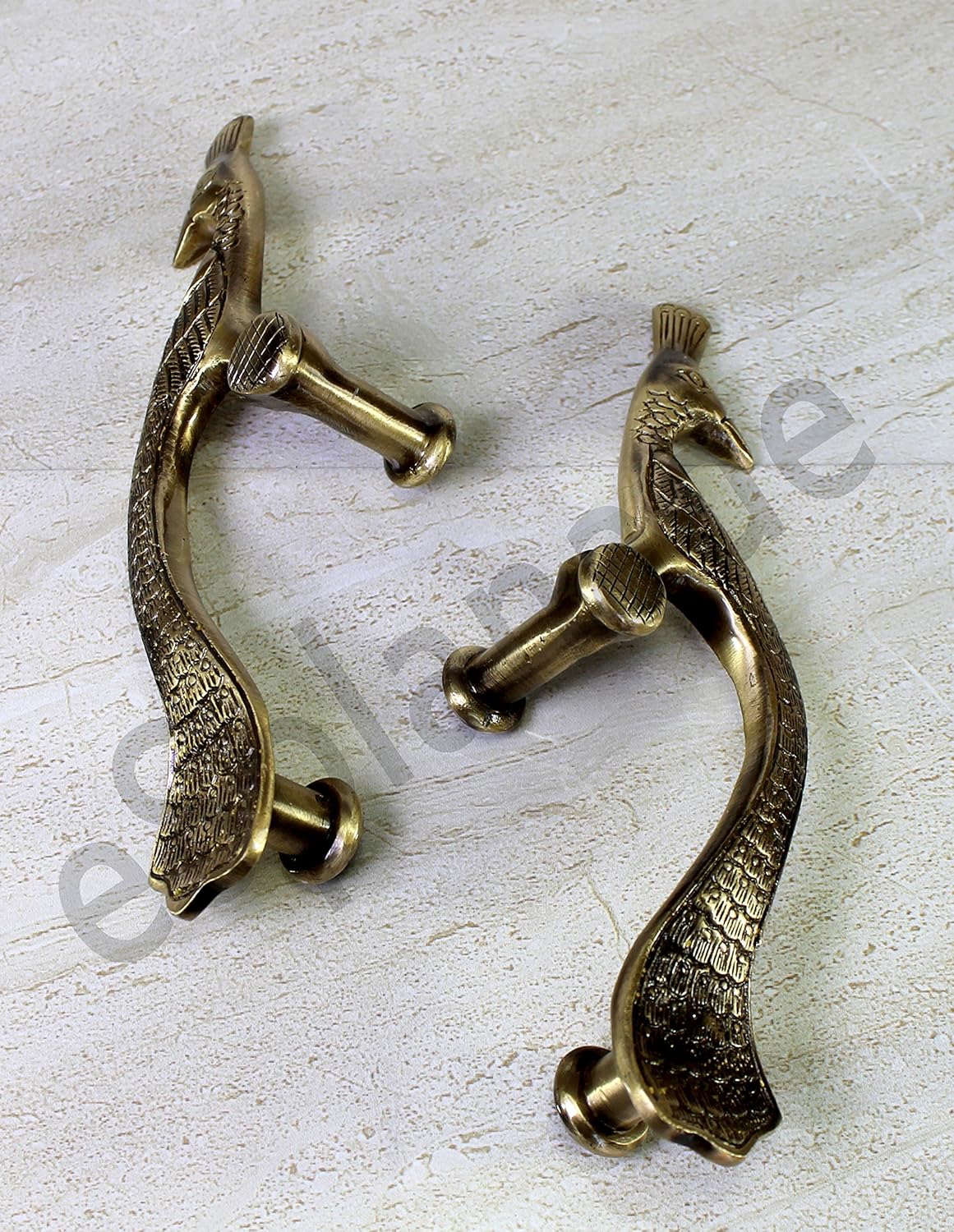 ESPLANADE - Designer Pair of Brass Door Handles (2 pcs) | Handle Sets | Door Pulls | Door Decor - 8 Inches