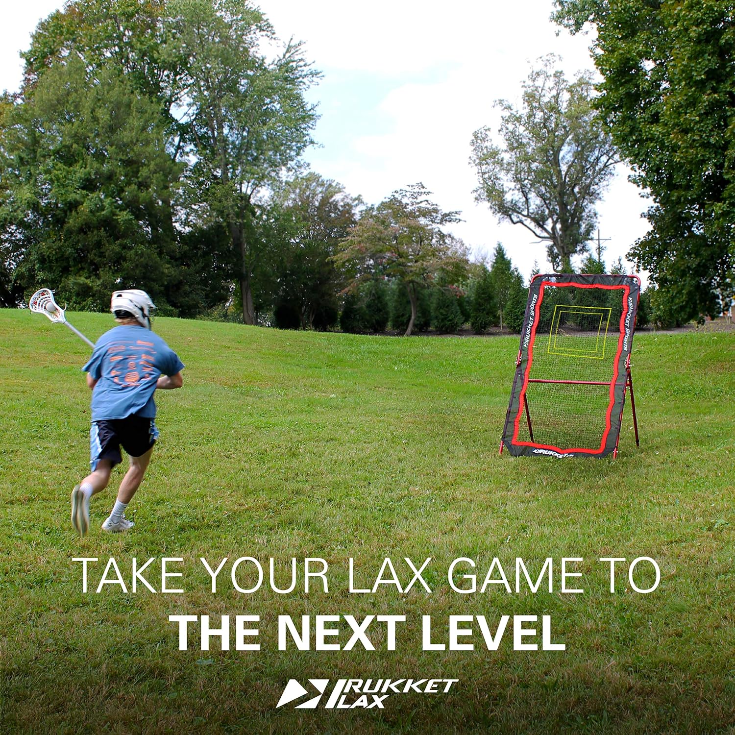 Rukket 4x7ft Lacrosse Rebounder Pitchback Training Screen | Practice Catching, Throwing, and Shooting : Sports & Outdoors