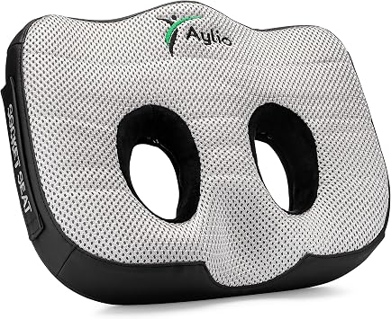 Aylio Socket Seat Cushion for Sit Bone, Ischial Tuberosity & Tailbone Pressure Relief Ischial Bursitis, Hamstring & Piriformis Support Firm Memory Foam Seat Cushion for Office Chair & Car