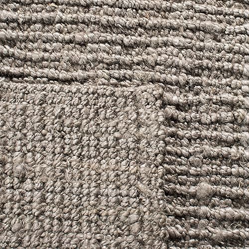 Miniatura 8 de SAFAVIEH Colección Natural Fiber NF447G - Tapete de área, yute texturizado grueso tejido a mano de 0.75 pulgadas de grosor, ideal para zonas de alto