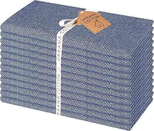 Urbana Cotton Juego de 12 servilletas de tela de cocina de hierba de primera calidad, 100% algodón, suaves y duraderas, ideales para comedor,