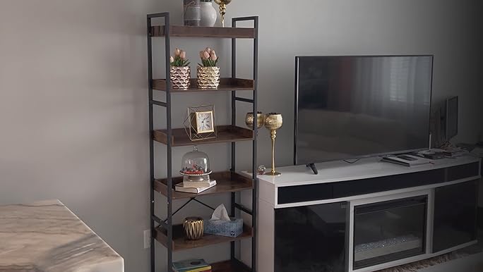 HOUSE INDUSTRIES カリモク　シェルフ Amazon.com: HCHQHS Adjustable 6 Tier Open Bookcase, Rustic