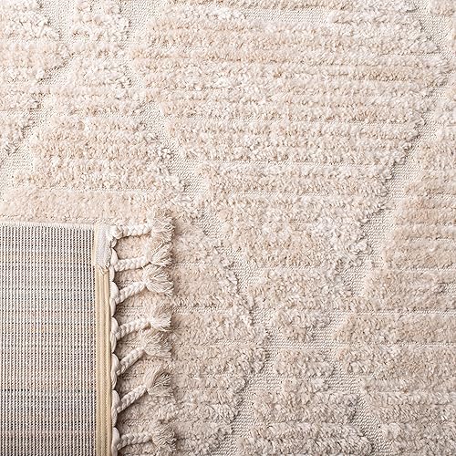 Miniatura 2 de SAFAVIEH Marrakech Collection - Alfombra de pasillo de 2 pies 2 pulgadas x 16 pies, color beige, diseño tribal marroquí bohemio, ideal para zonas de