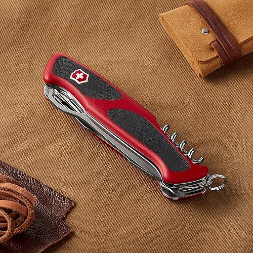 Miniatura 2 de Victorinox Ranger Grip Swiss Army Cuchillo de bolsillo de 12 funciones fabricado en Suiza con sierra de madera, hoja de bloqueo grande y palillo de