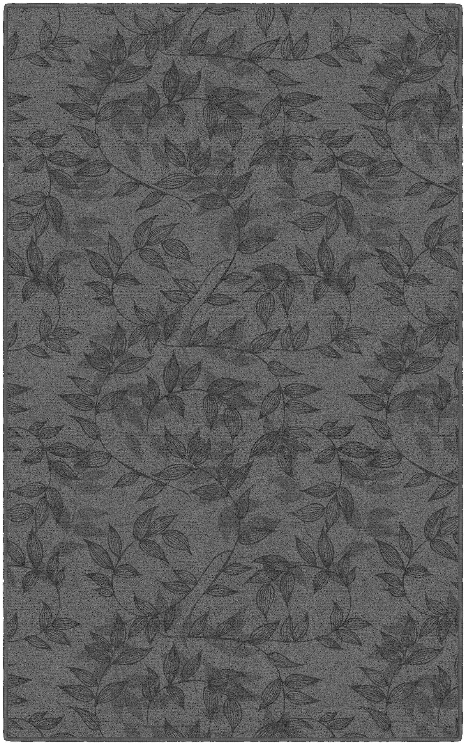 Brumlow Mills Entwined Simple Floral Home Indoor Area Rug with Colorful Print Pattern, Perfect for Living Room Decor, Dining Carpet, Bedroom Mat, Entryway or Kitchen Rug, 5' x 8', Gray