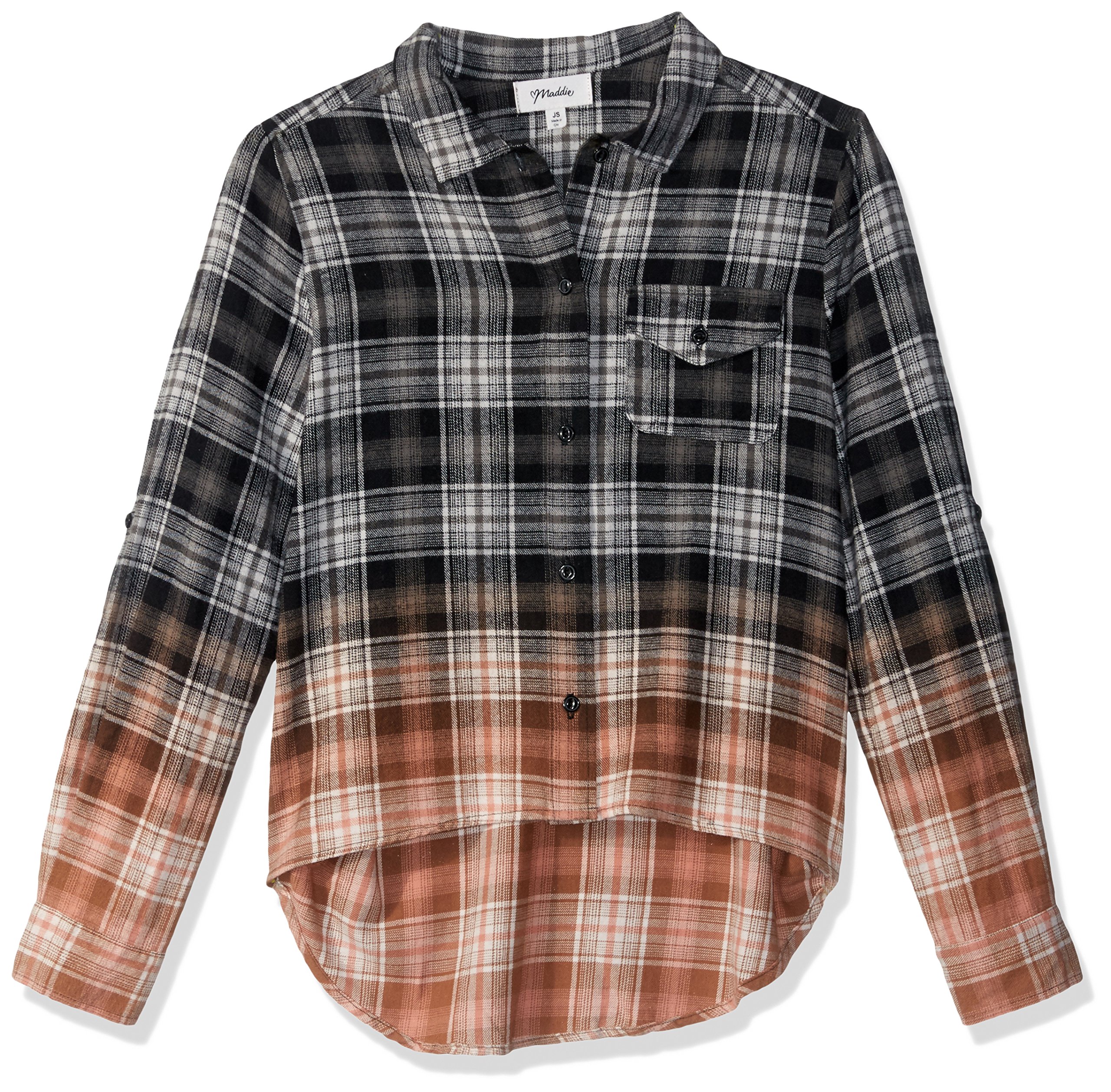 MaddieJunior's Button up Flannel, Grey, JXS