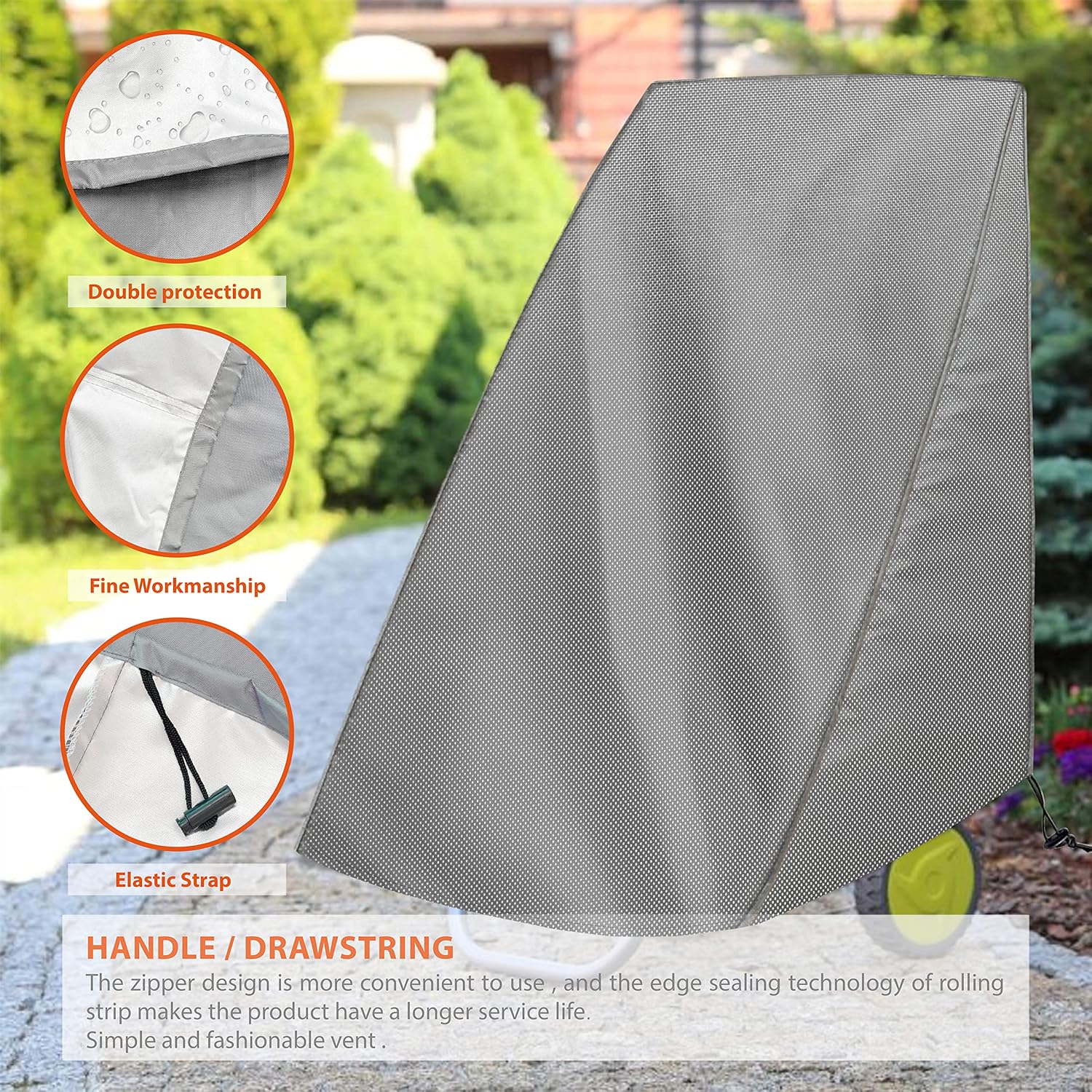 Veranda Patio Free Standing Portable Garden Hose Reel Cover,Protect Your Hose Reel and Prolong Its Life(25.9" x24.8" x 34.6")