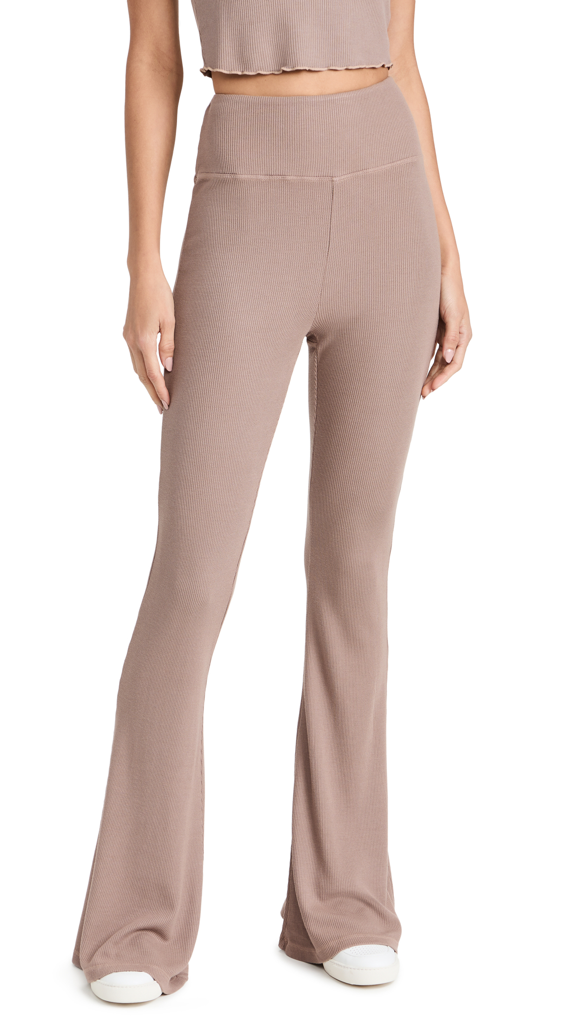 Women's Thermal Flare Pants, Latte, Tan, XS Sandyswim
