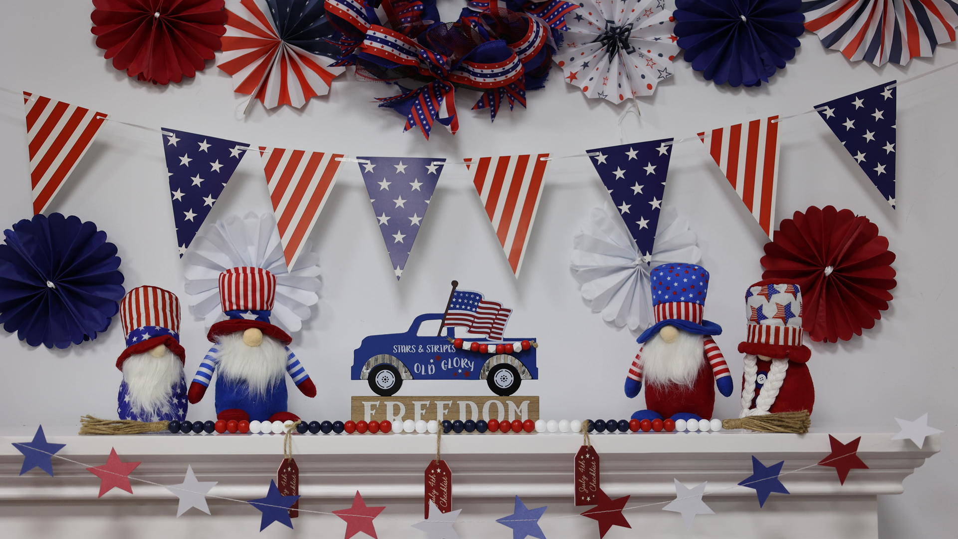 Amazon.com: 4th of July Decorations, DECSPAS Blue Truck American