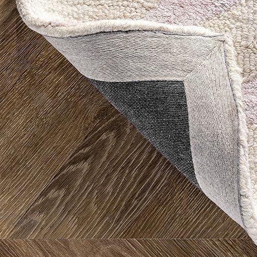 Miniatura 8 de nuLOOM Alfombra de felpa con diseño de cebra, 6 x 9 pulgadas, color rosa