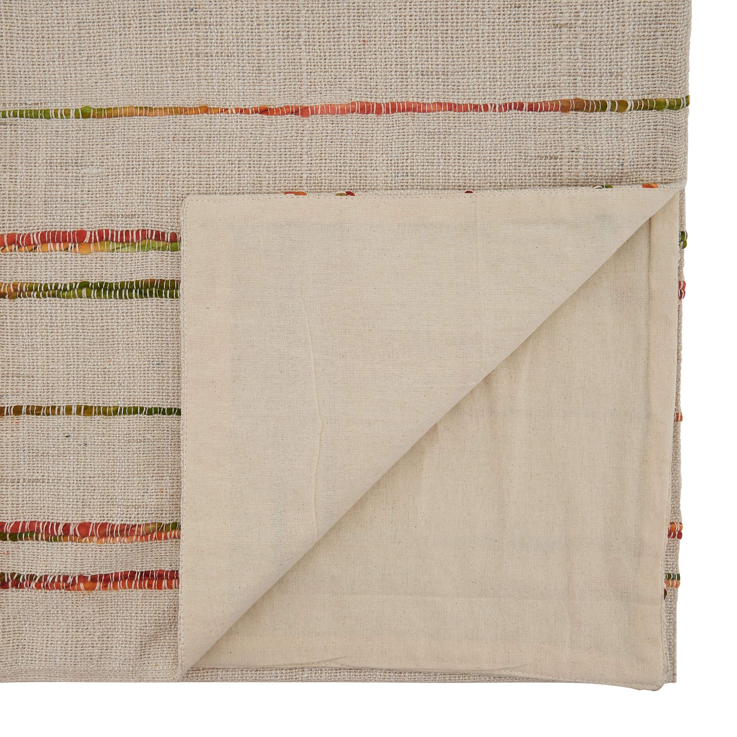 SARO Lifestyle Amelie Collection - Camino de Mesa de línea Tejida, 16 x 54 Pulgadas, Natural