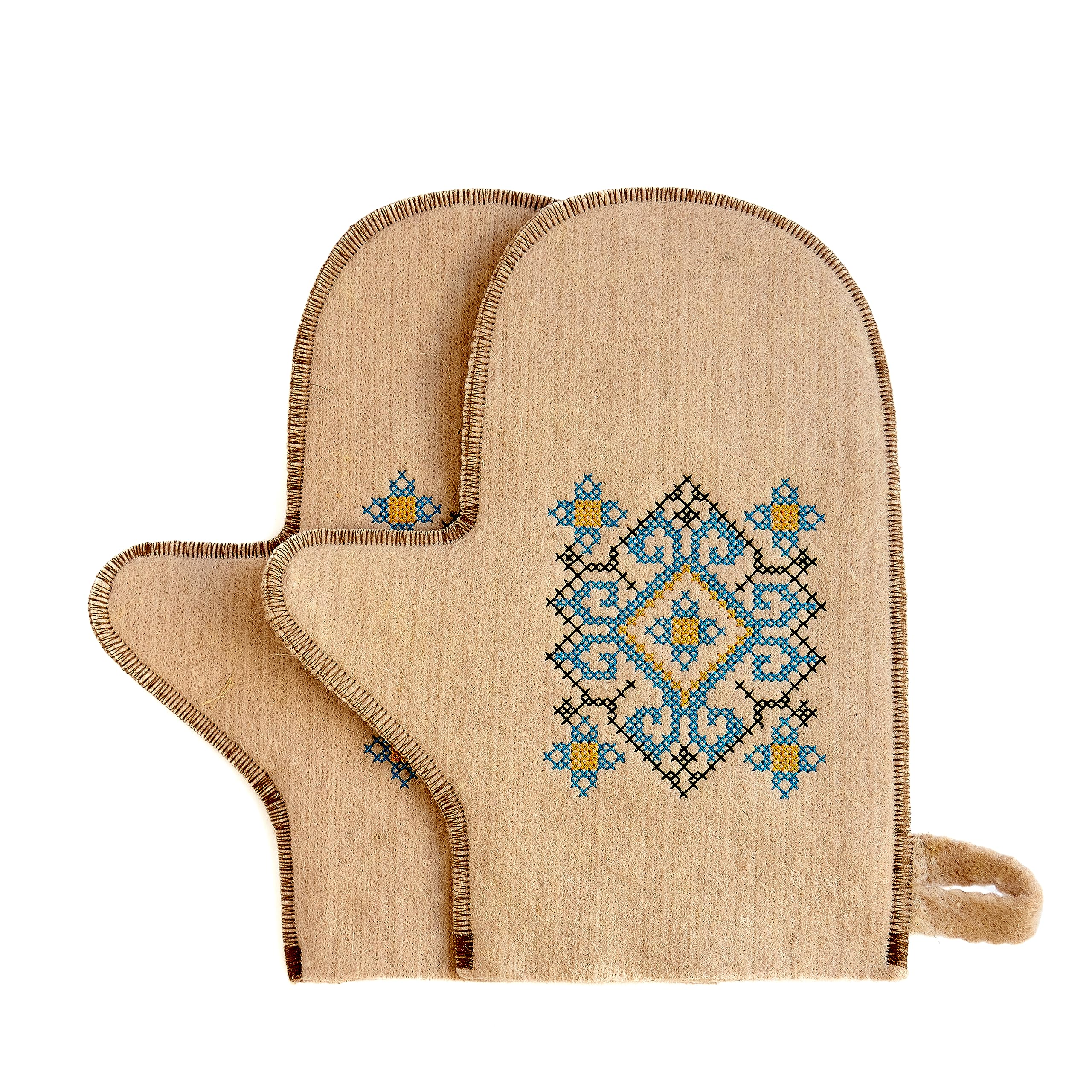 Gants de sauna de qualité supérieure ornés de broderies traditionnelles Vyshyvanka