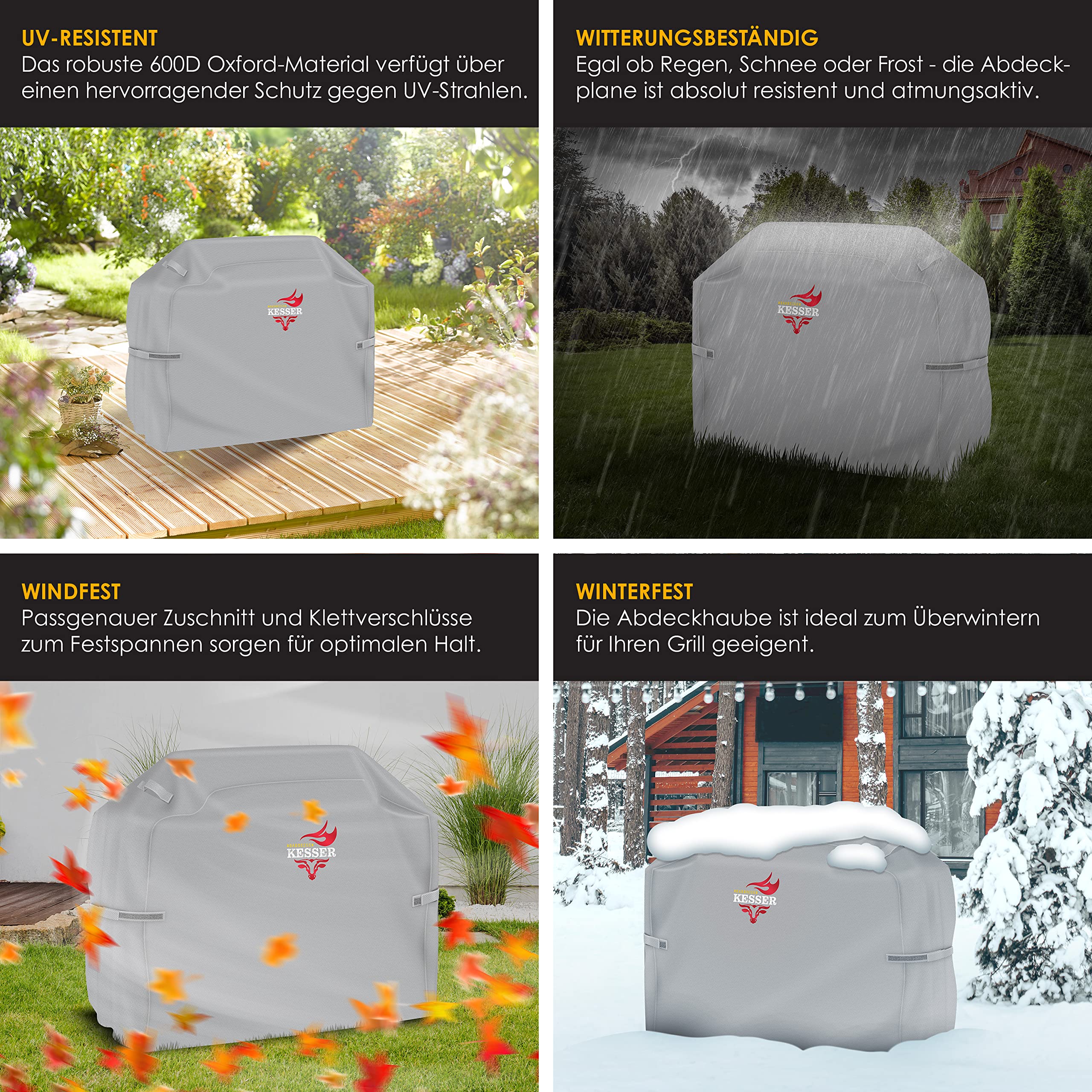 KESSER Copertura Per Griglia Barbecue - Impermeabile E UV Resistente Per Weber, Brinkmann - Foto 3