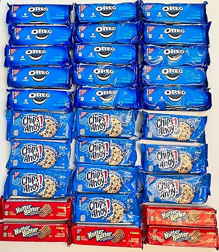 Miniatura 1 de Surtido de cajas de aperitivos variadas de galletas, 150 galletas. Perfecto para el hogar u oficina o para llevar. El paquete definitivo de dulces