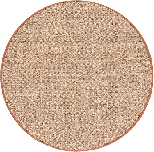 Vista 599 de Safavieh NF114A Natural Fiber Collection - Alfombra de fibras naturales de patrón trenzado, varios colores (5 x 8 pies), Fibras naturales, azul