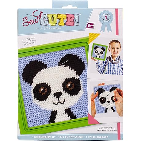 ColorBok Sew Cute Needlepoint Paul Panda, Blue