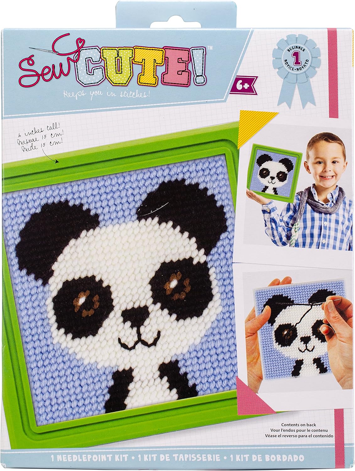 Colorbok Sew Cute Needlepoint Paul Panda, Blue