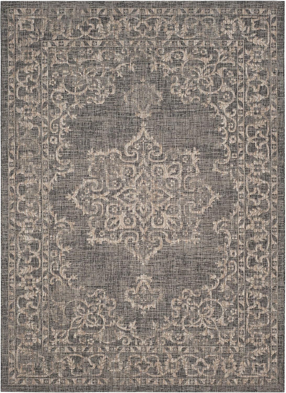 SAFAVIEH Courtyard Collection Accent Rug - 2'7" x 5', Brown & Beige, Non-Shedding & Easy Care, Indoor/Outdoor & Washable-Ideal for Patio, Backyard, Mudroom (CY8481-36321)