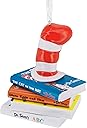 Hallmark Dr. Seuss Hat on Books Christmas Ornament, Gifts for Dr. Seuss Fans
