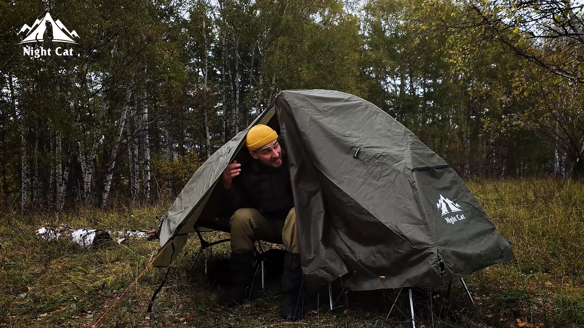 【新品】Liten Bonding tent coat / black Night Cat Camping Cot Tent - Waterproof 1-Person Off-Ground Combo