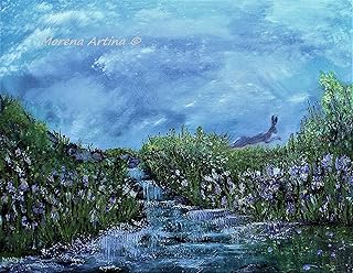 Hare Print Water Iris Hare Artist Wall Art Rustic Morena Artina