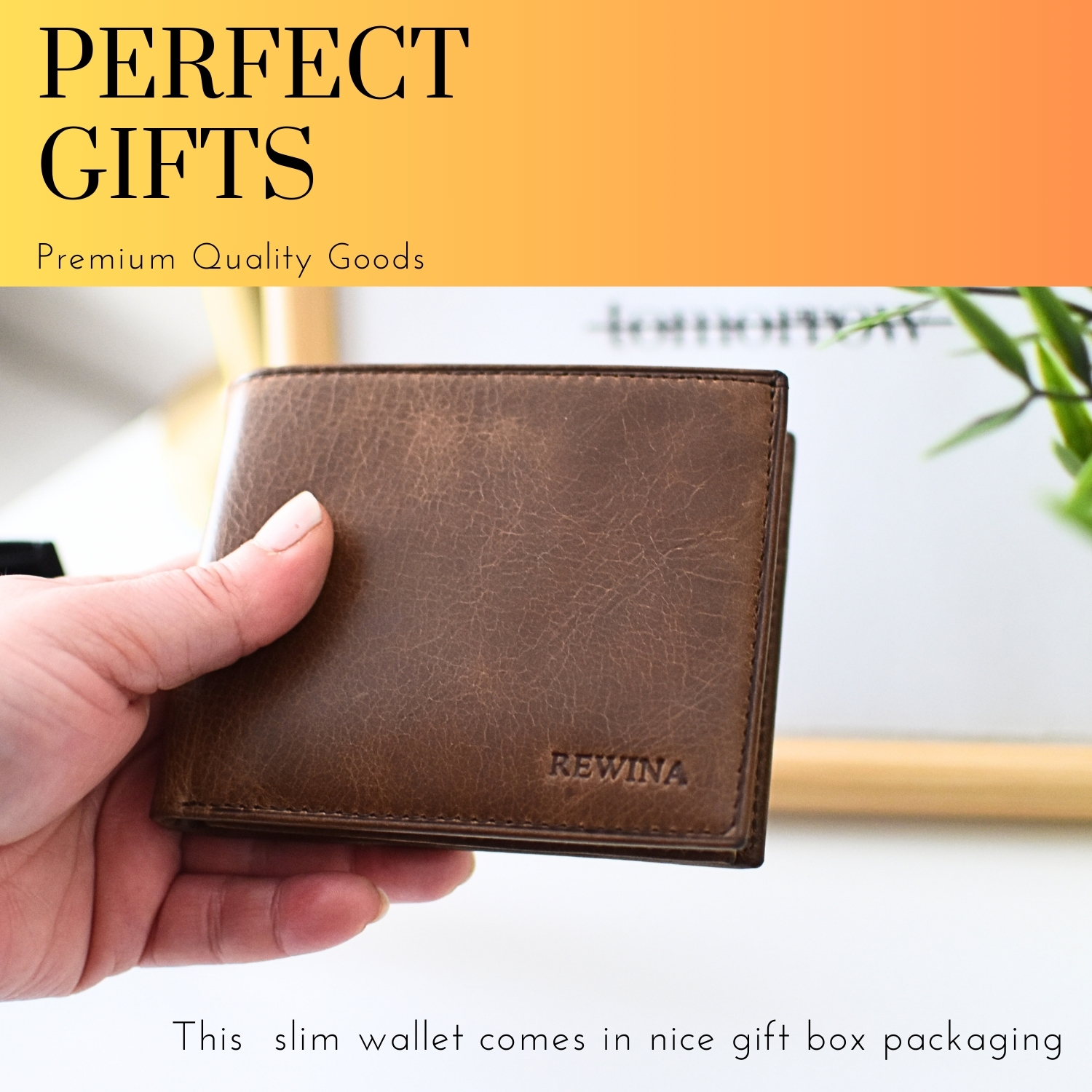 Amazon.com: Men's Genuine Leather RFID Wallet with Magnetic Coin