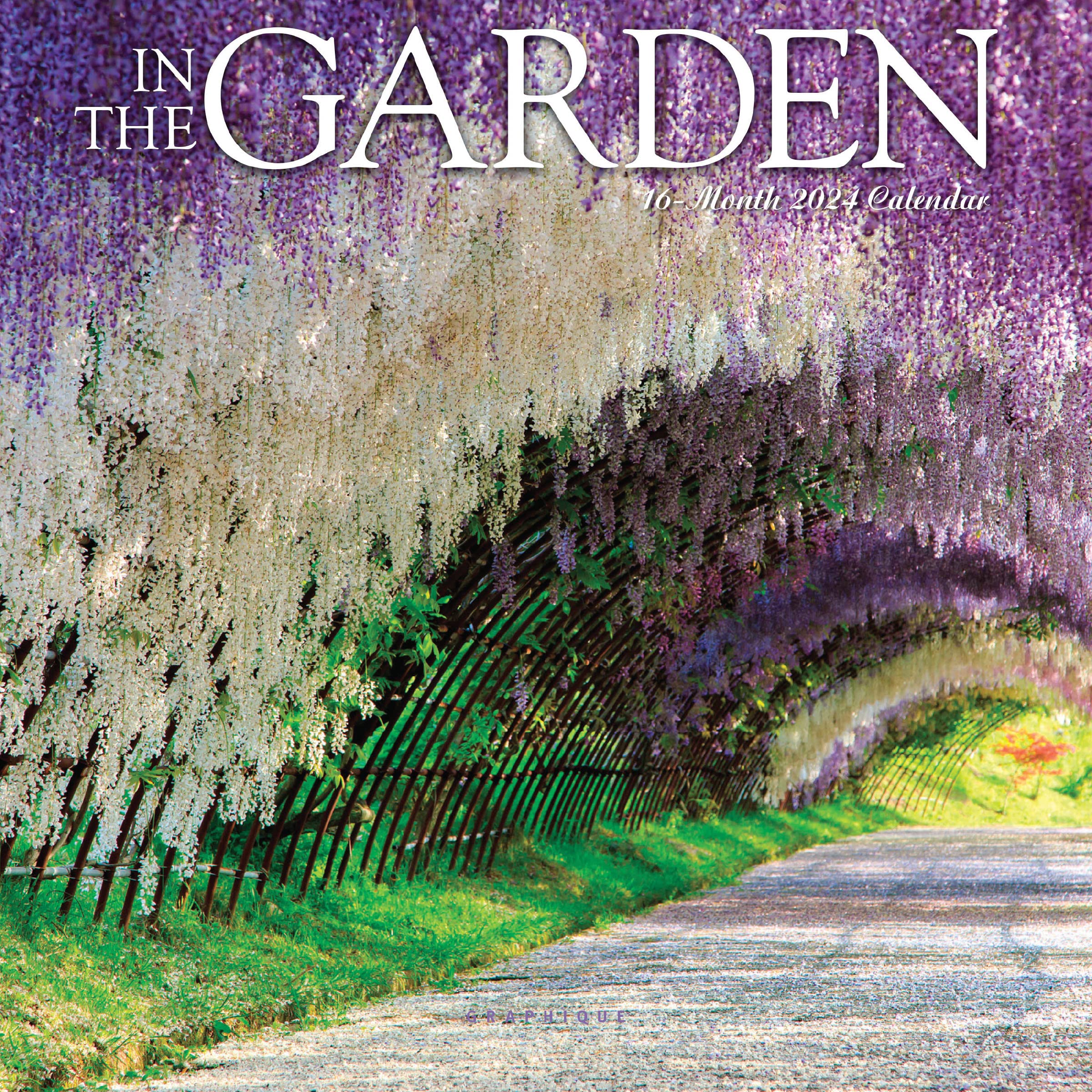 Graphique 2024 In the Garden Mini Wall Calendar | 7” x 7” | Thick Paper | Home & Office Organizer | Large Monthly Grid | 3 Languages & Marked Holidays | 4 Month Preview Page for 2025