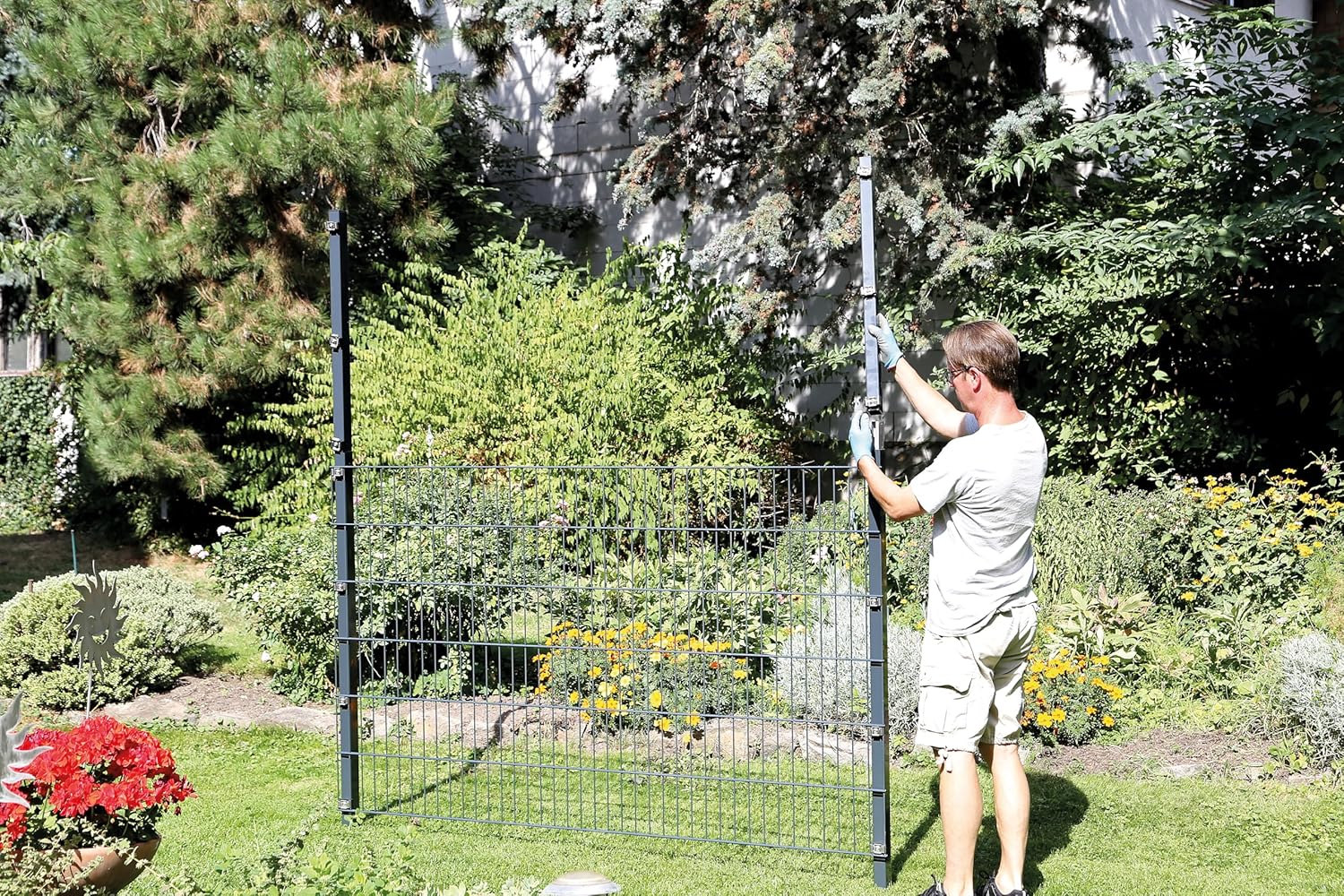 Alberts Arnold 611743 Post Reinforcement for Fence Posts, Silver-Coloured