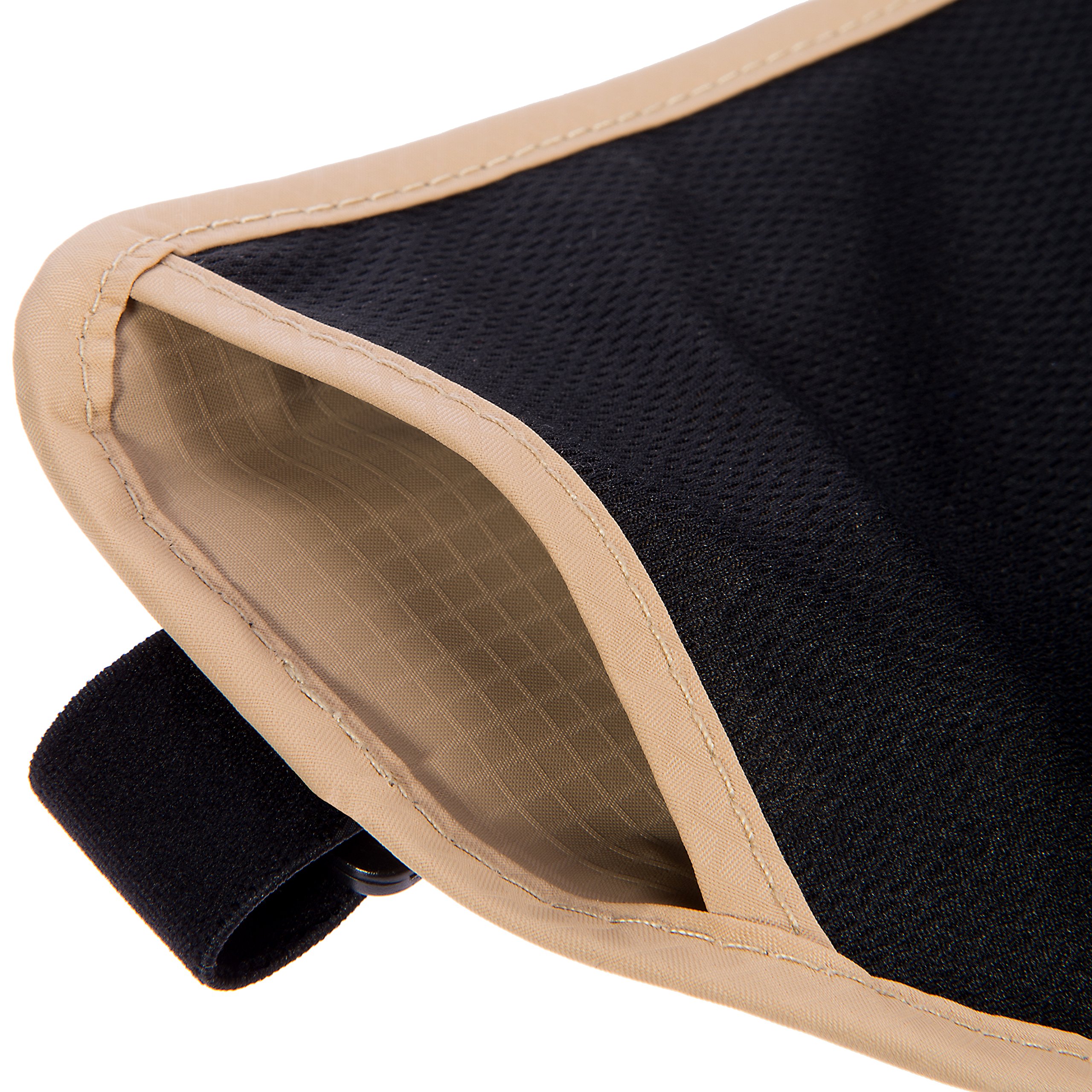 Alpine Rivers Ceinture porte-monnaie – Blocage RFID de qualité premium avec 7 pochettes RFID en bonus, Deluxe Sand Beach (Beige) - AR-RFIDMB002