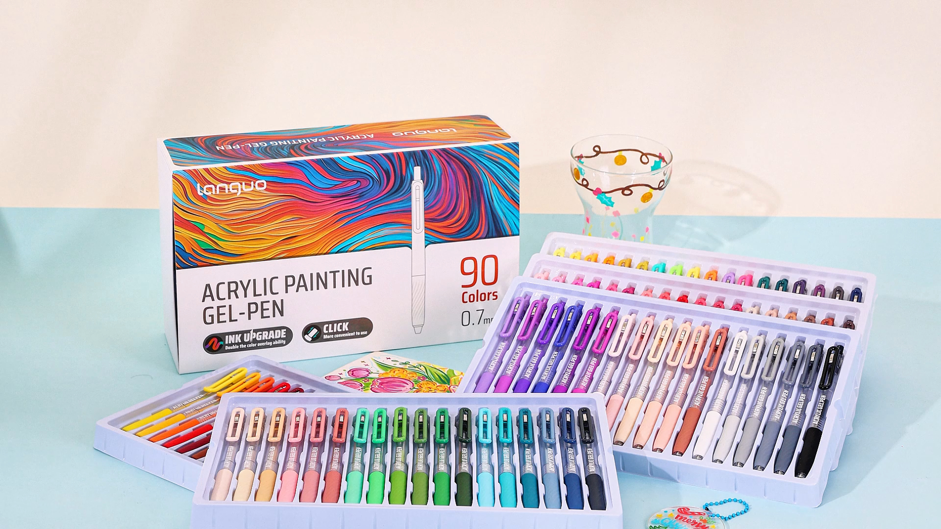 Amazon.com : languo Retractable Acrylic Gel Pens for Coloring, 90