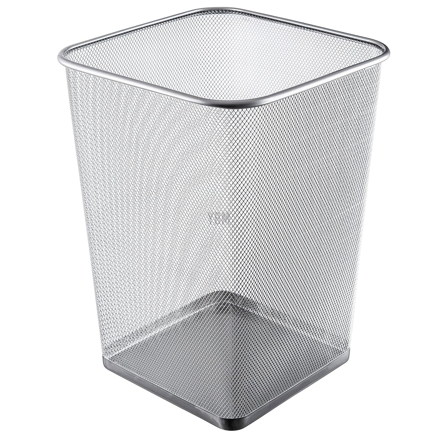 YBM HOME Mesh Wastebasket Trash Can for Home and Office Workspace Metal Office Trash Can Square-Shaped 5 Gallon