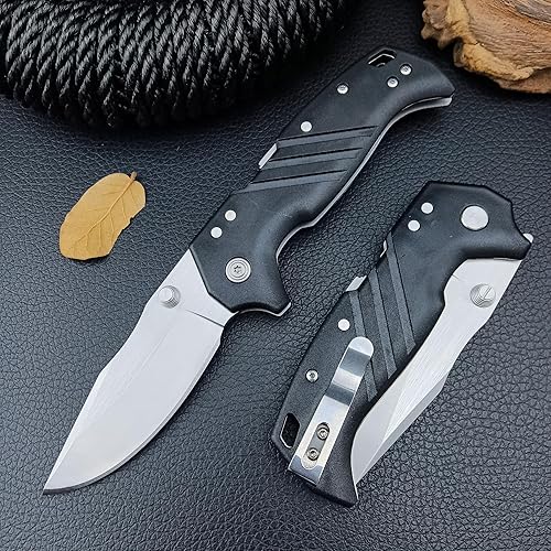Miniatura 9 de Engage ATLAS Lock - Cuchillo plegable de 3.5 pulgadas, hoja de punta de clip de dos tonos, mango negro G10, cuchillos de bolsillo afilados para