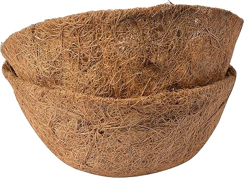 Revestimientos de coco de repuesto de 18 pulgadas para cesta colgante (paquete de 2)