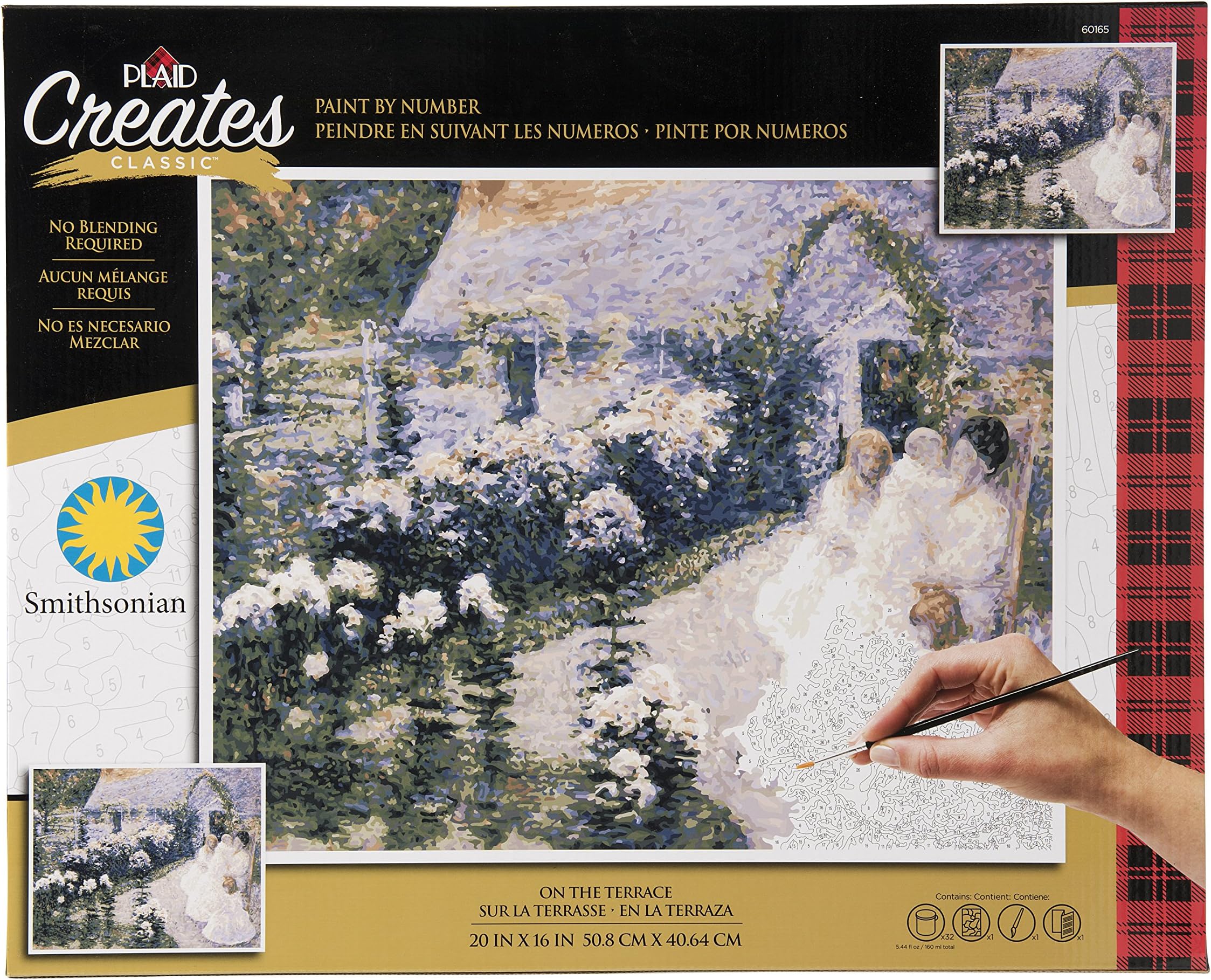 Plaid Creates Paint By Number Kit (16 by 20-inch), On the Terrace