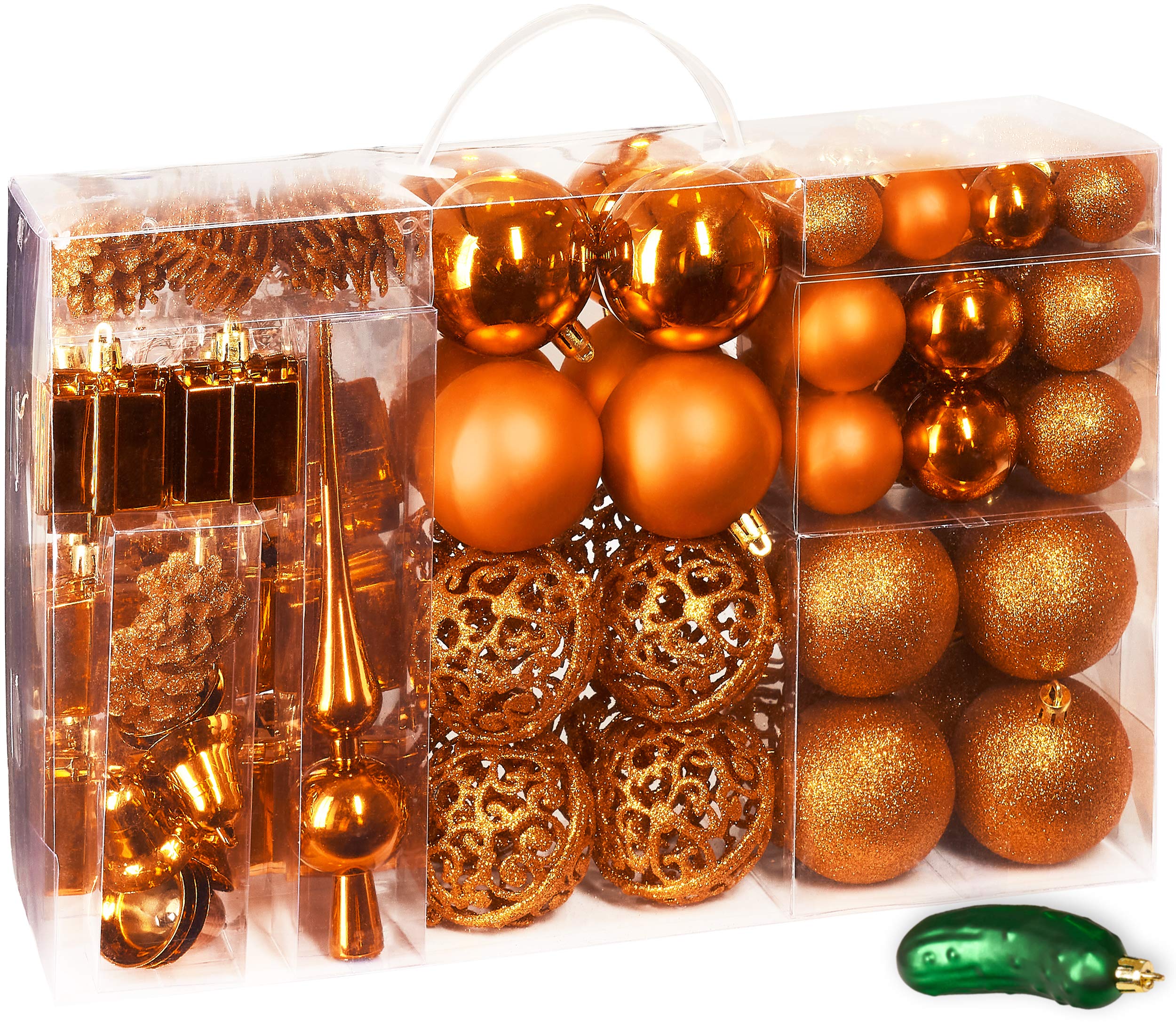 Amazon.co.jp: BRUBAKER クリスマスボールオーナメント 101個パック