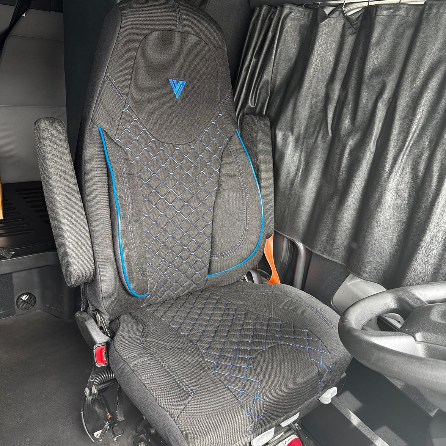 Seat Cover Compatible with Freightliner Cascadia OEM Stock Seat – 33” High Back Truck Seat Cover, Heavy-Duty Automotive-Grade Material, Reinforced Stitching, Professional Interior Protection