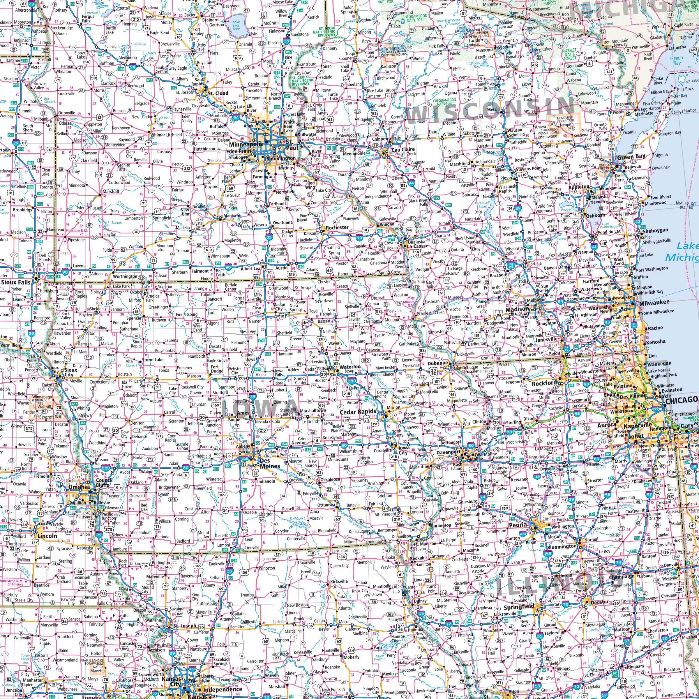 Rand McNally Easy to Read: Central United States Folded Map - Image 4