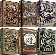 Straight Poker Supplies Ultimate Theory11 Playing Card Bundle | 6 Deck Collector's Assortment. High Victorian Red | High Victorian Green | Monarchs Purple | Monarchs Blue | Provision | Citizens