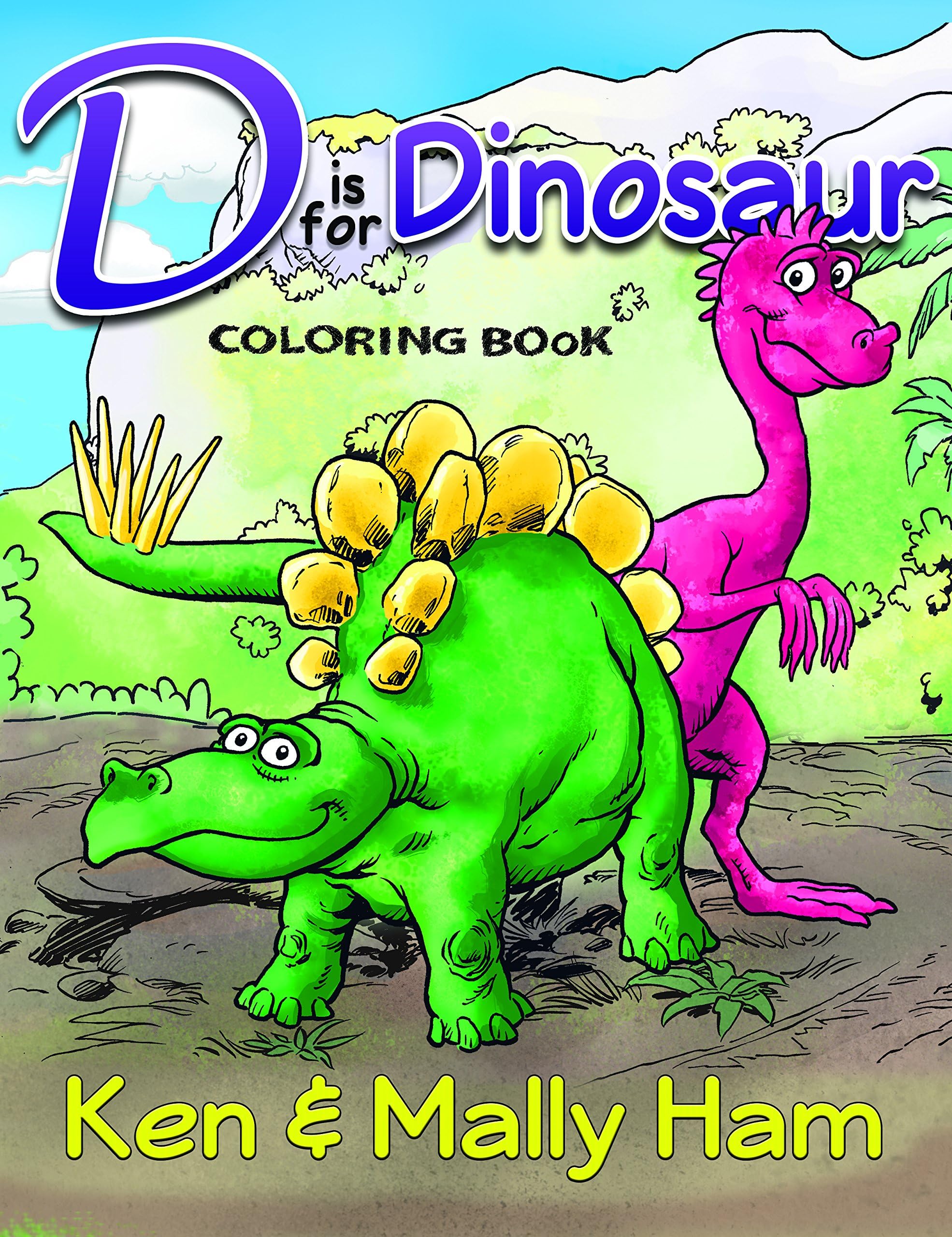 D is for Dinosaur Coloring Book