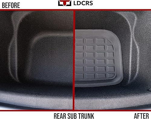 Miniatura 8 de Alfombrillas Tesla Model Y 2024 2023 2022 2021  Juego completo de alfombrillas para todo tipo de clima  Alfombrillas impermeables 3D premium sin