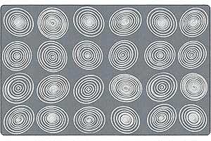 Flagship Circles Abstract 7'6'' x 12' Gray Classroom Rug