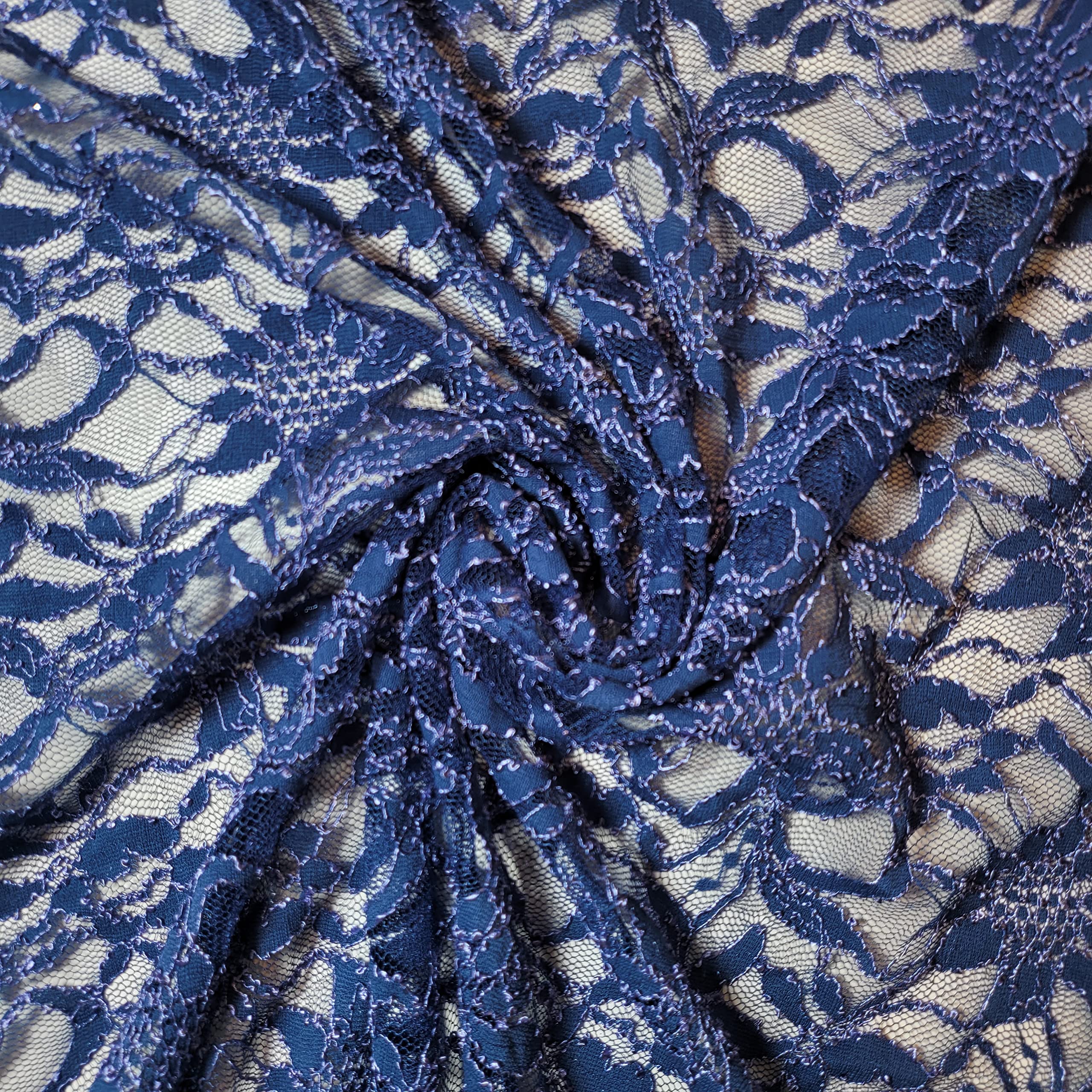 African Vintage Embroidery Bridal Nigerian French Embroidery Corded Budget Guipure Lace Mesh Net Fabric 54" Corded Budget Guipure Lace Mesh Net Fabric 54" (1 Meter, Teal Corded Floral) โ image 1