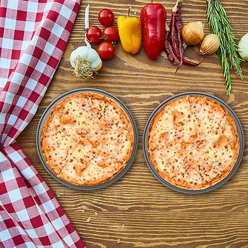 Miniatura 7 de G & S Metal Products Company OvenStuff - Sartén antiadherente para pizza (2 unidades), color gris