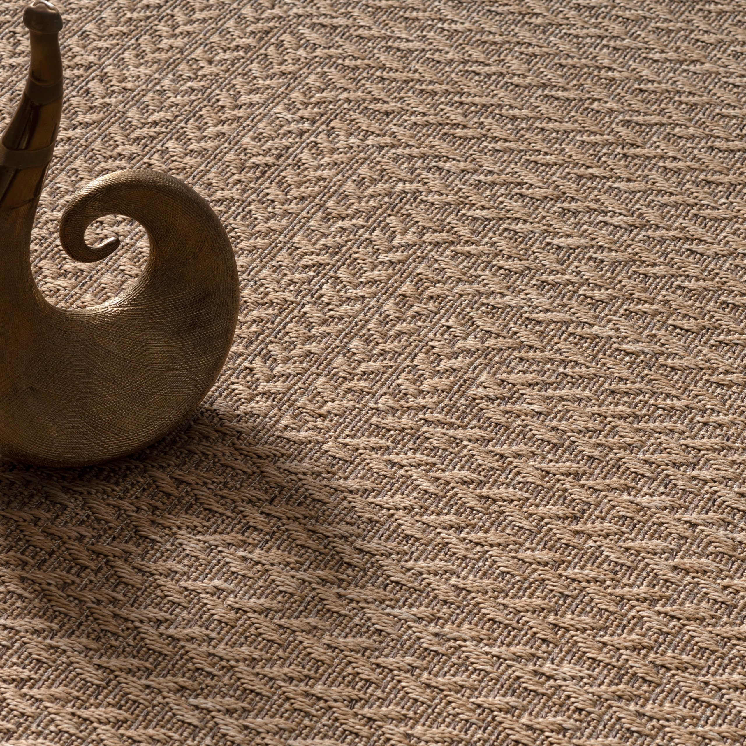 Paco Home Tapis d'extérieur Look Jute - Naturel & Noir, Robuste & Élégant, Idéal pour Terrasse & Salon, Dimension:160x230 cm, Couleur:Beige 3
