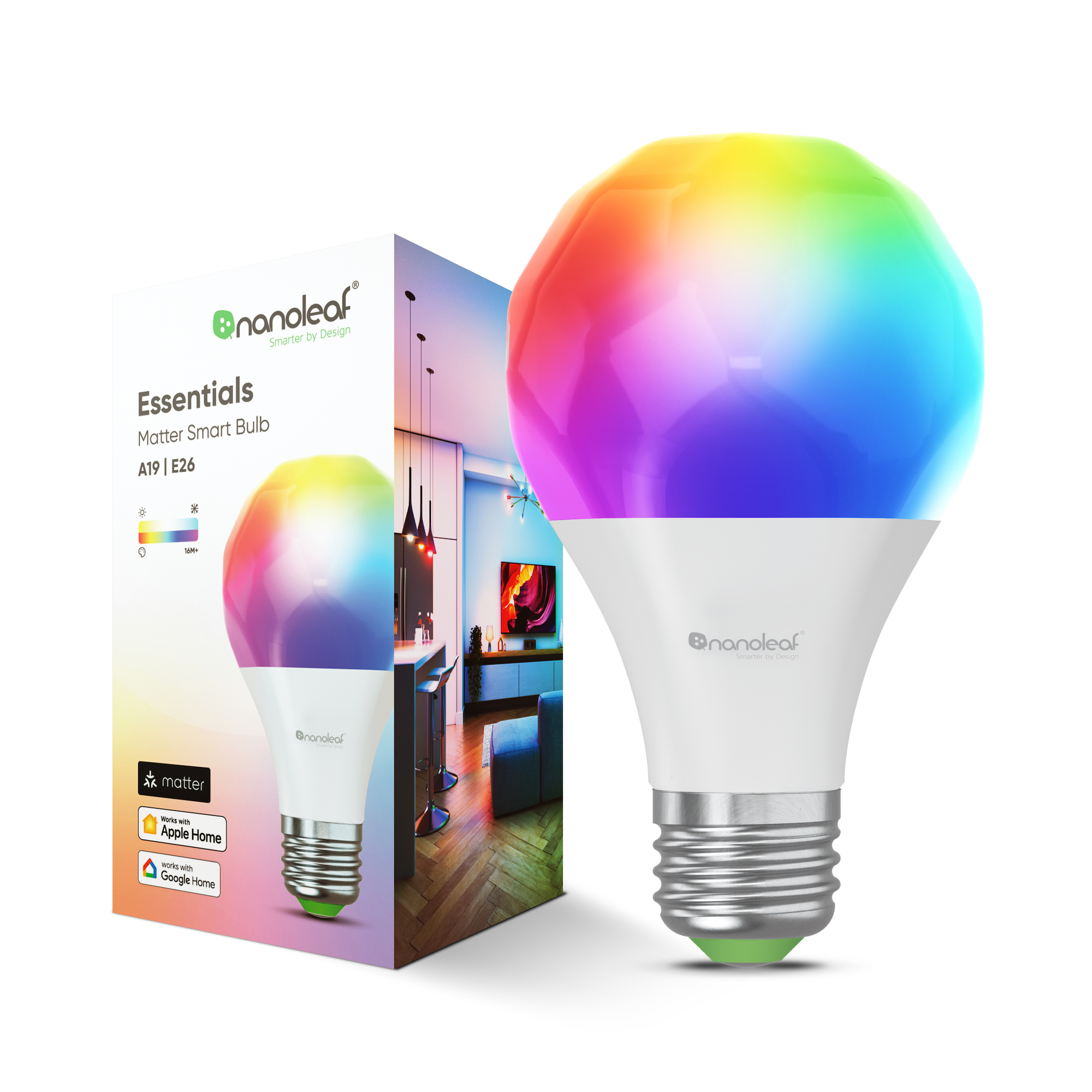 Nanoleaf Essentials A60スマートLED電球 9個入り Nanoleaf Essentials A60スマートLED電球 9個入り Nanoleaf Essentials