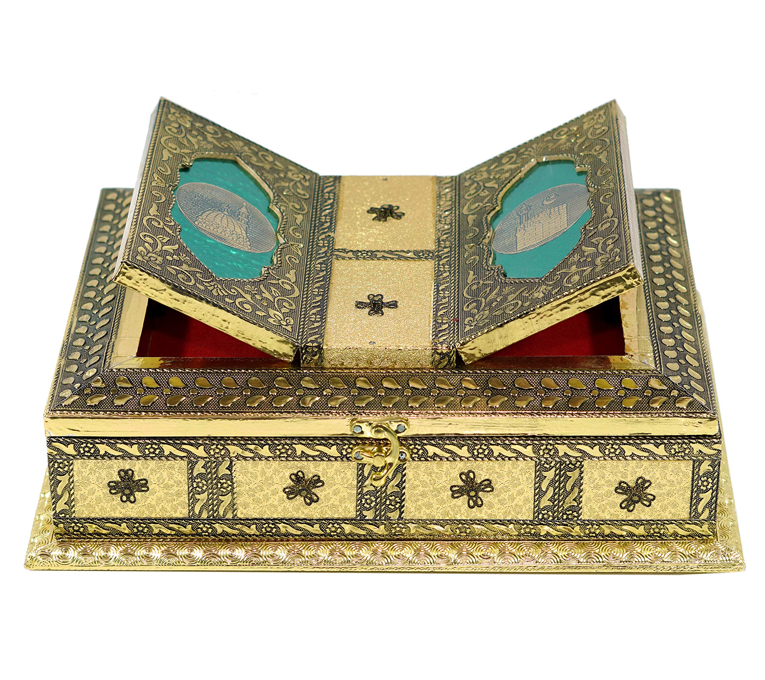 Buy Handcrafted Holy Quran Sharif Box with Quran Stand (Quran Stand
