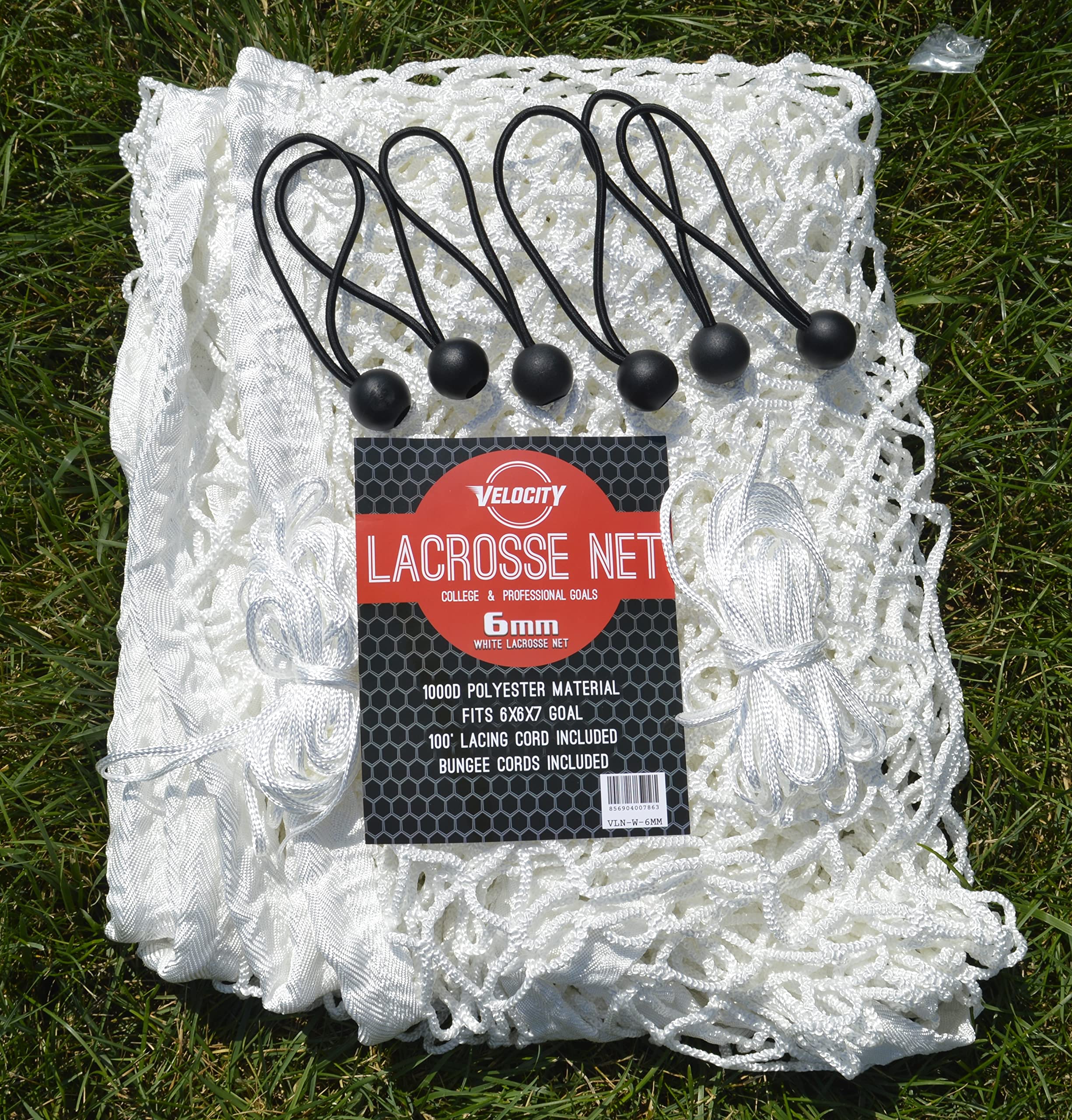 Velocity 5MM Heavy Duty White Lacrosse Net Fits 6?ÇÖx6?ÇÖx7?ÇÖ Goals