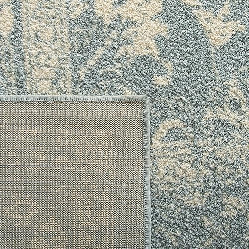 Miniatura 3 de Safavieh colección Adirondack - Alfombra de área, 8 x 10 pies, gris pizarra y marfil, diseño oriental desgastado, no desprende pelusa, fácil