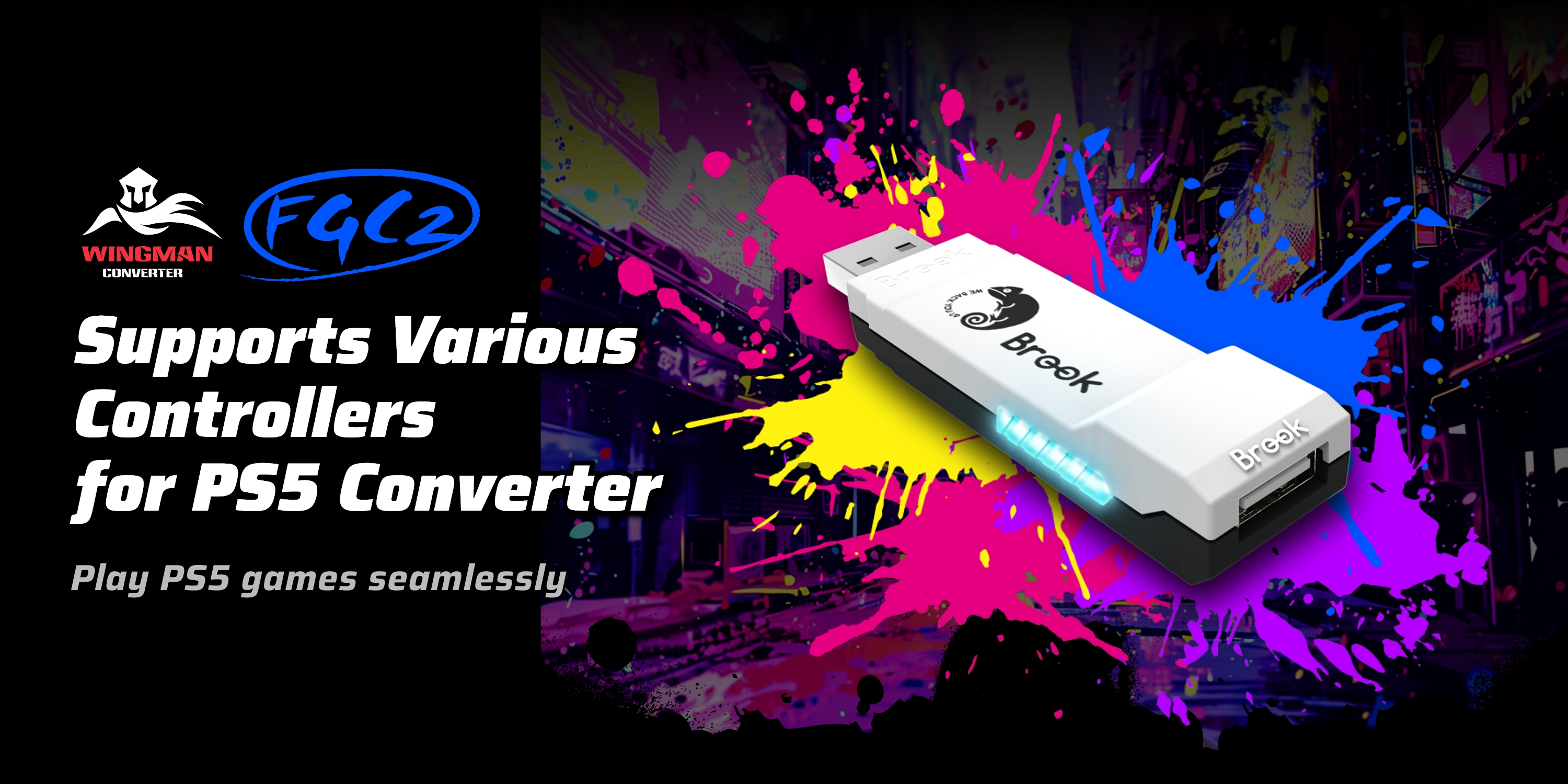 Brook Wingman FGC2 Converter– Arcade Joystick Adapter for