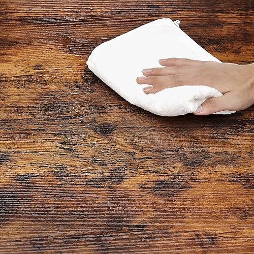 Miniatura 9 de VECELO Mesa de bar con base de metal y parte superior rectangular de MDF, muebles modernos para bistró, cóctel, pub, para sala de estar, comedor,